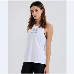 P.E NATION WHITE ENDURANCE TANK Size Medium